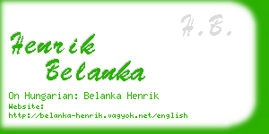 henrik belanka business card